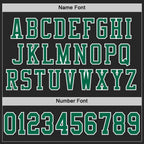 Custom Black Kelly Green-White Mesh Authentic Football Jersey photo 3