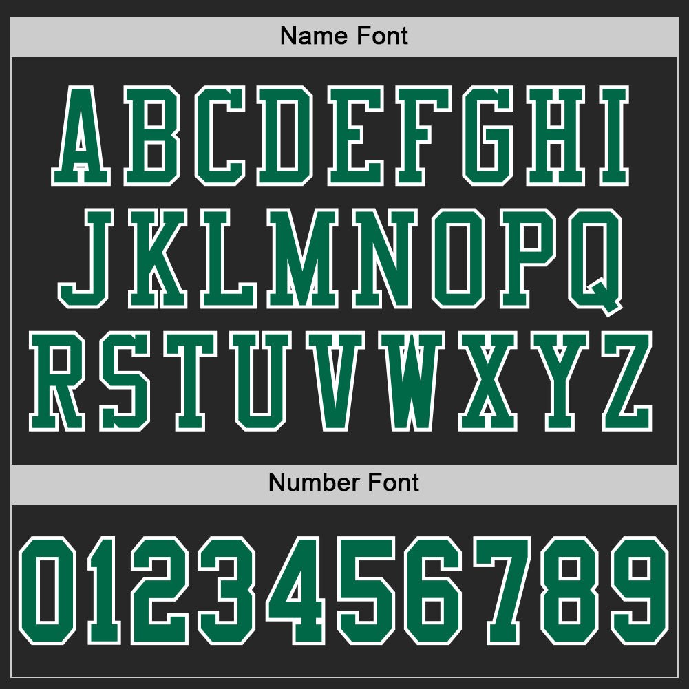 Custom Black Kelly Green-White Mesh Authentic Football Jersey photo 3