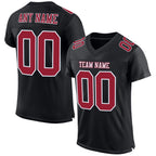 Custom Black Cardinal-White Mesh Authentic Football Jersey photo 1