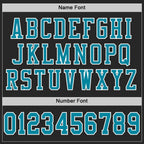 Custom Black Teal-White Mesh Authentic Football Jersey photo 3