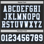Custom Black White-Light Blue Mesh Authentic Football Jersey photo 3
