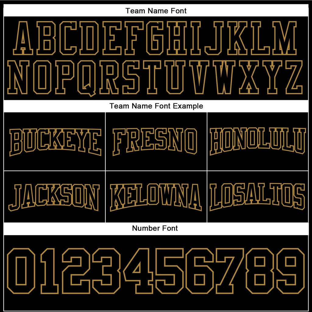 Custom Stitched Black Black-Old Gold Football Pullover Sweatshirt Hoodie photo 4