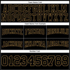 Custom Stitched Black Black-Old Gold Football Pullover Sweatshirt Hoodie photo 4