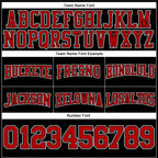 Custom Stitched Black Red-White Football Pullover Sweatshirt Hoodie photo 3