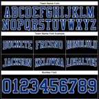 Custom Stitched Black Royal-White Football Pullover Sweatshirt Hoodie photo 3