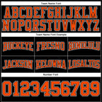 Custom Stitched Black Orange-White Football Pullover Sweatshirt Hoodie photo 3