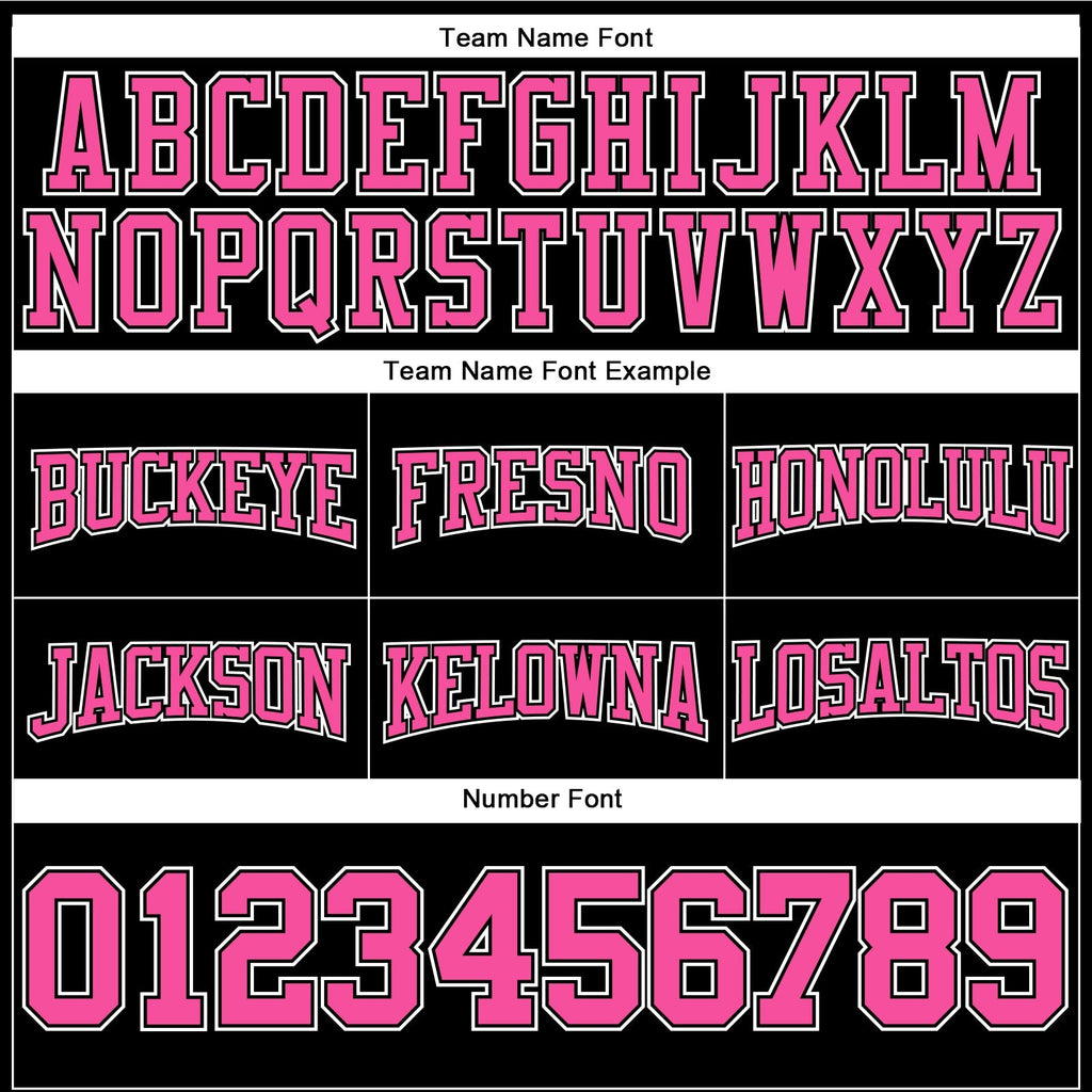 Custom Stitched Black Pink-White Football Pullover Sweatshirt Hoodie photo 3