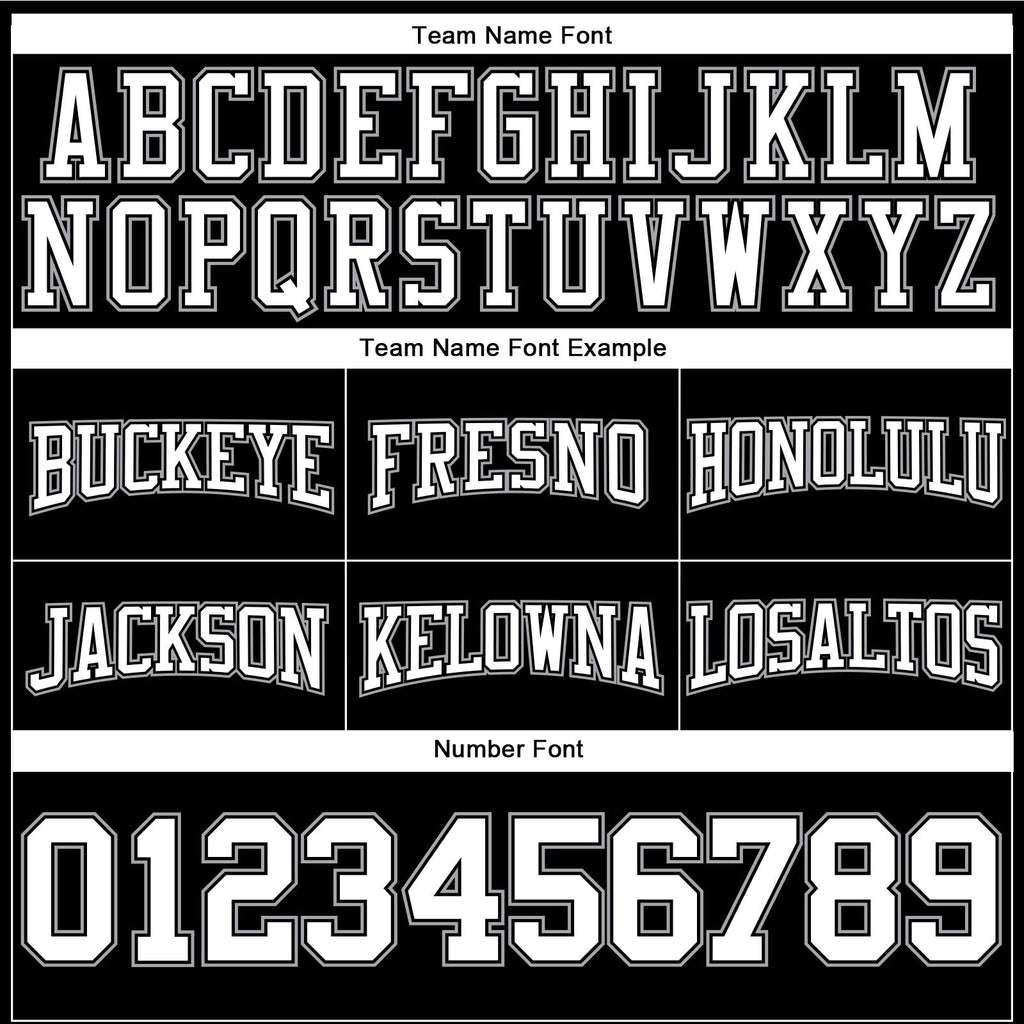 Custom Stitched Black White-Gray Football Pullover Sweatshirt Hoodie photo 3