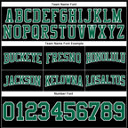 Custom Stitched Black Kelly Green-White Football Pullover Sweatshirt Hoodie photo 3