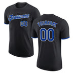 Custom Black Royal-White Performance T-Shirt