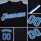 Custom Black Royal-White Performance T-Shirt detail