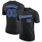 Custom Black Royal-White Performance T-Shirt photo 1