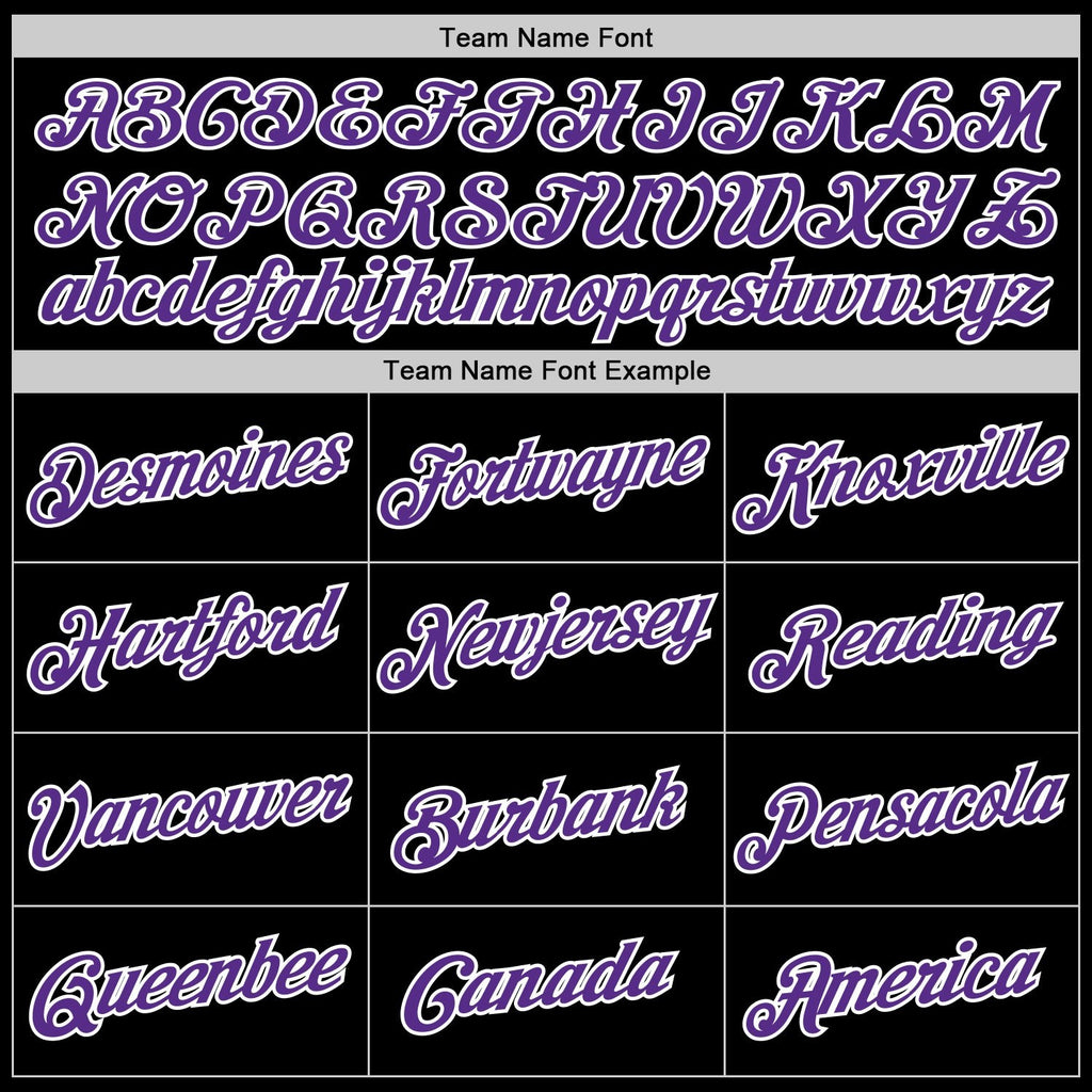 Custom Black Purple-White Performance T-Shirt photo 2