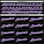 Custom Black Purple-White Performance T-Shirt photo 2