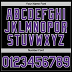 Custom Black Purple-White Performance T-Shirt photo 3