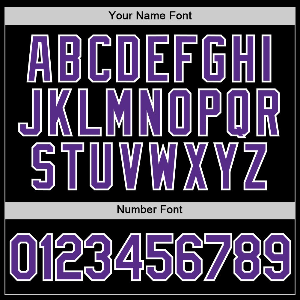 Custom Black Purple-White Performance T-Shirt photo 3