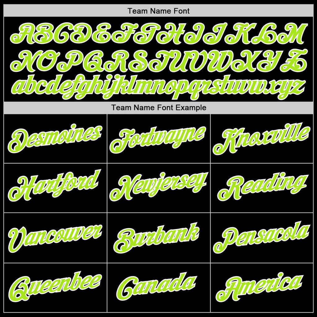Custom Black Neon Green-White Performance T-Shirt photo 2