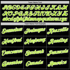 Custom Black Neon Green-White Performance T-Shirt photo 2