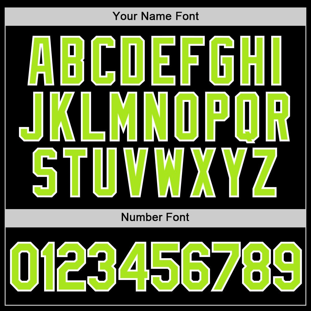 Custom Black Neon Green-White Performance T-Shirt photo 3