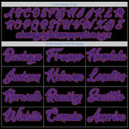 Custom Black Pink-Purple Performance T-Shirt photo 2