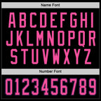 Custom Black Pink-Purple Hockey Jersey photo 3