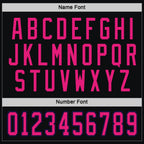 Custom Black Hot Pink-Dark Purple Hockey Jersey photo 3