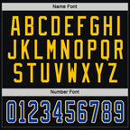 Custom Black Royal-Gold Hockey Jersey photo 3
