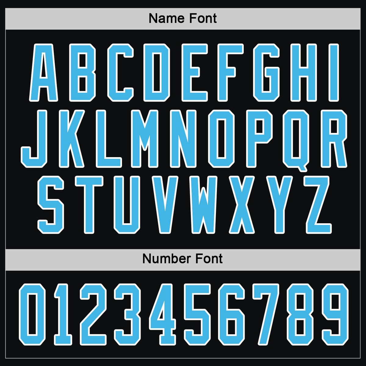 Custom Black Sky Blue-White Hockey Jersey photo 3