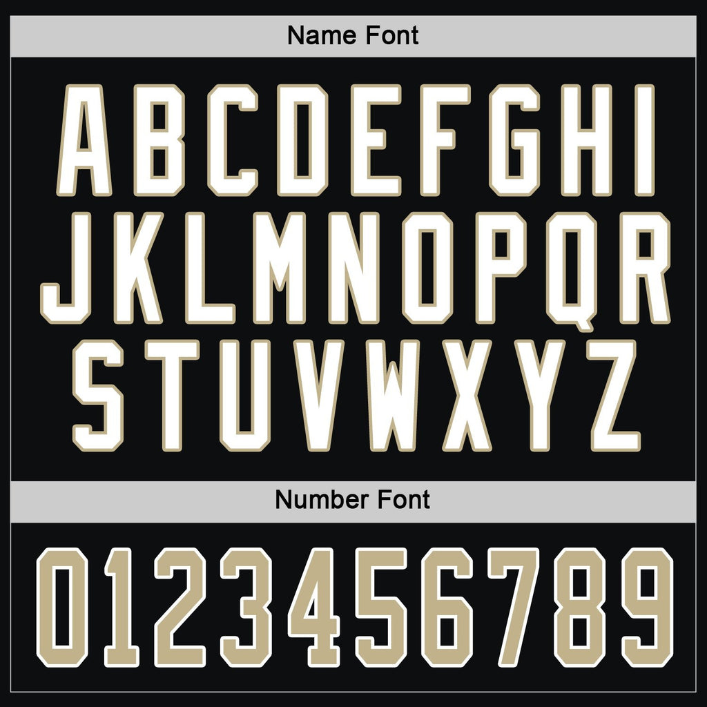 Custom Black Vegas Gold-White Hockey Jersey photo 3