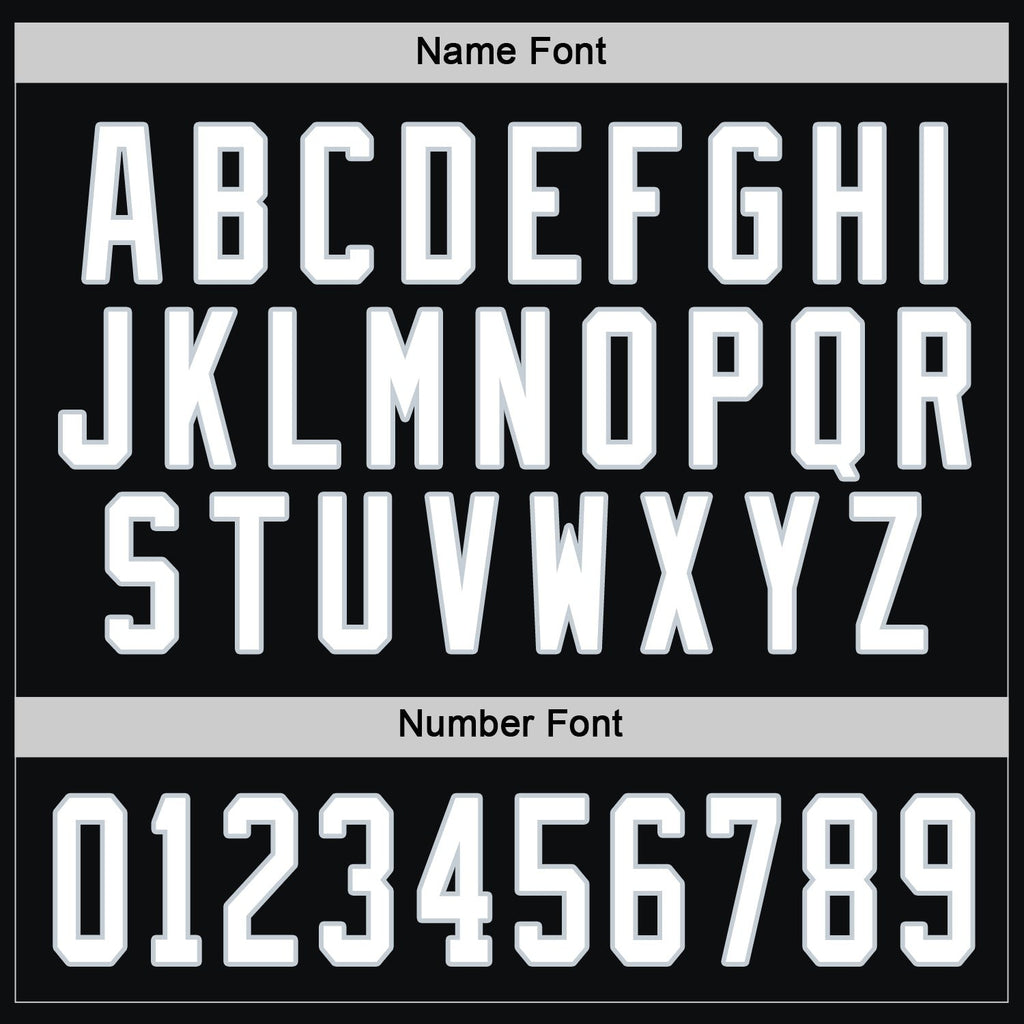 Custom Black White-Silver Hockey Jersey photo 3