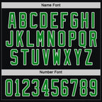 Custom Black Grass Green-White Hockey Jersey photo 3