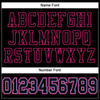 Custom Black Black Powder Blue-Hot Pink Mesh Authentic Football Jersey photo 3