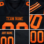 Custom Black Bay Orange Mesh Authentic Football Jersey detail