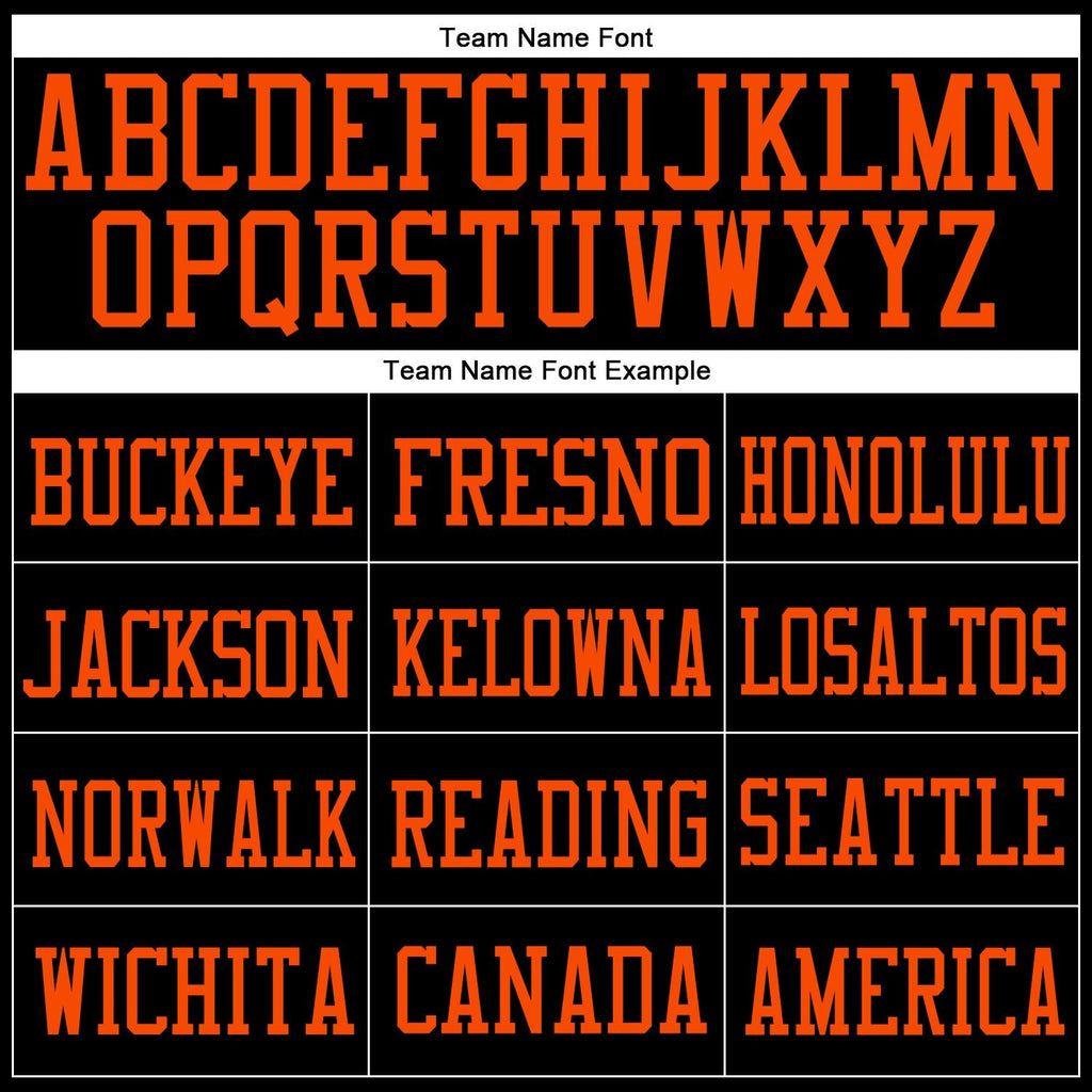 Custom Black Orange Mesh Authentic Football Jersey photo 2