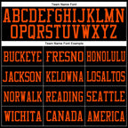 Custom Black Orange Mesh Authentic Football Jersey photo 2