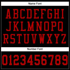 Custom Black Red Mesh Authentic Football Jersey photo 3