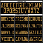Custom Black Old Gold Mesh Authentic Football Jersey photo 2