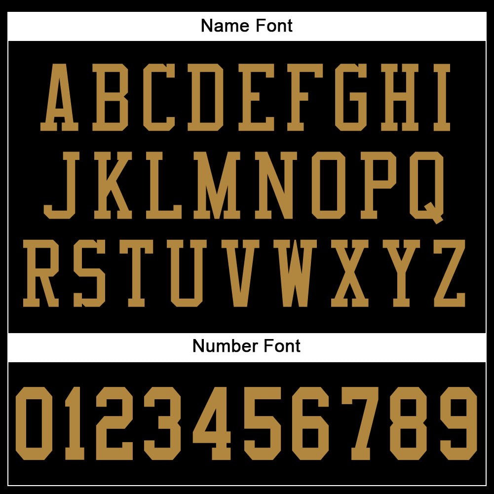 Custom Black Old Gold Mesh Authentic Football Jersey photo 3