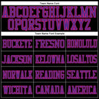 Custom Black Hot Pink-Purple Mesh Authentic Football Jersey photo 2