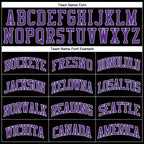 Custom Black Purple-Gray Authentic Throwback Basketball Jersey photo 2