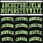 Custom Black Neon Green-White Authentic Throwback Basketball Jersey photo 2