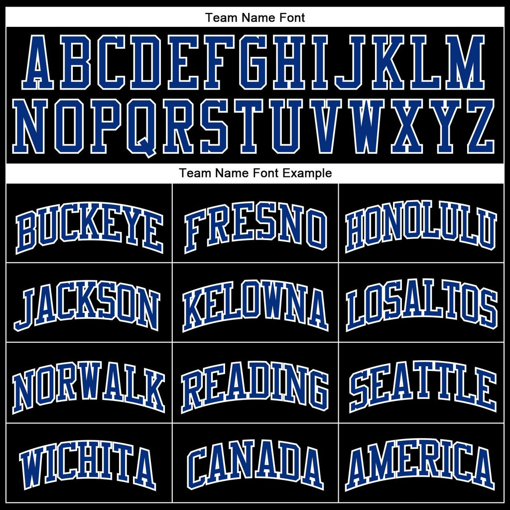 Custom Black Royal-White Authentic Throwback Basketball Jersey photo 2