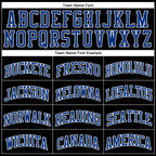 Custom Black Royal-White Authentic Throwback Basketball Jersey photo 2