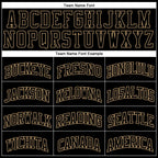 Custom Black Black-Old Gold Authentic Throwback Basketball Jersey photo 2