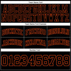 Custom Black Black-Orange Authentic Throwback Basketball Shorts photo 2