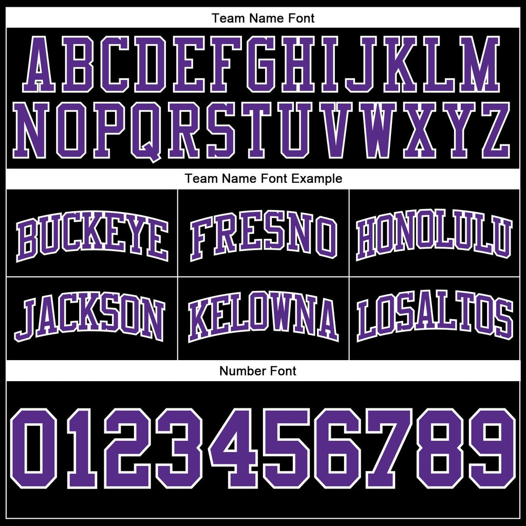 Custom Black Purple-White Authentic Throwback Basketball Shorts photo 2