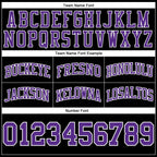 Custom Black Purple-White Authentic Throwback Basketball Shorts photo 2