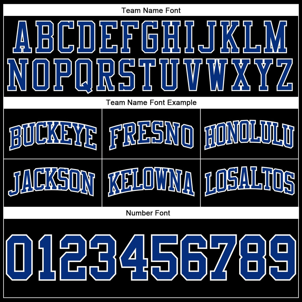 Custom Black Royal-White Authentic Throwback Basketball Shorts photo 2