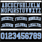 Custom Black Light Blue-White Authentic Throwback Basketball Shorts photo 2