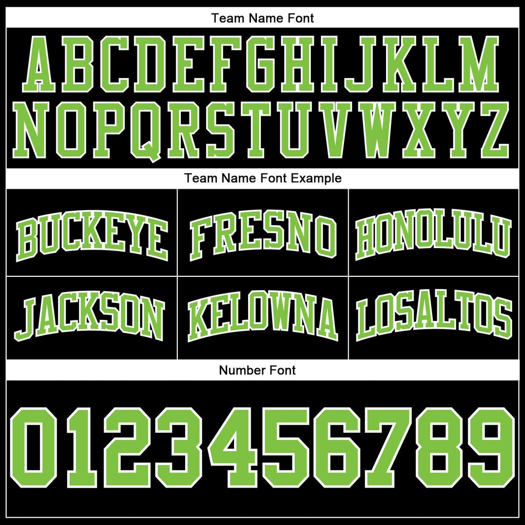 Custom Black Neon Green-White Authentic Throwback Basketball Shorts photo 2